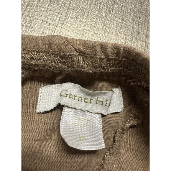 Garnet Hill Light Brown Skirt XS Cotton Blend aline Swing Khaki Extra Small - Picture 2 of 5